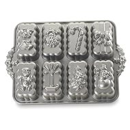 NORDIC WARE Silver mould for eight small Christmas cakes - Baking Mould