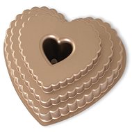 NORDIC WARE HEART tiered bundt tin caramel - Baking Mould