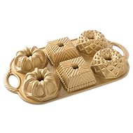 NORDIC WARE Mould for six small bundt cakes PREMIUM gold - Baking Mould