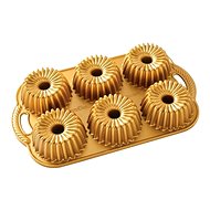 NORDIC WARE Mould for six small bundt cakes BRILLANCE gold - Baking Mould