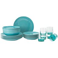 ROSENTHAL MESH COLOURS AQUA 18 pcs + 6 small glasses - Dish Set