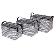 WEAVE set se vzorem šedý - Úložný box