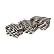 CANVAS set with lid and pattern - Storage Box