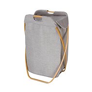 BAMBOO with lid grey - Laundry Basket