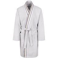 MÖVE SUMMER PIQUÉE, white and grey S - Bathrobe