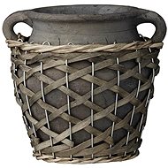 LENE BJERRE Obal na květináč s bambusem RINA, 15.5cm, hnědý - Decorative Planter