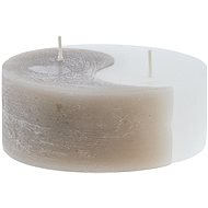 Lene Bjerre Ying Yang white - beige 5 × 13 cm - Candle