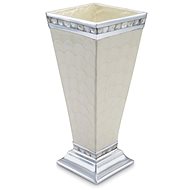 CLASSIC large aluminium with pearl mosaic, off-white - Vase
