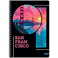 LASTVA Metropolis spirálový A4 linkovaný, 80 listů, San Francisco - Notepad