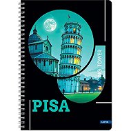 LASTVA Metropolis spirálový A4 linkovaný, 80 listů, Pisa - Notepad