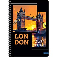 LASTVA Metropolis Spiral A4 Lined, 80 Sheets, London - Notepad