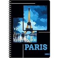 LASTVA Metropolis Spiral-Bound A5 Lined, 80 Sheets, Paris - Notepad