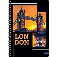 LASTVA Metropolis A5 Ruled Spiral Notebook, 80 Sheets, London - Notepad