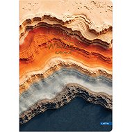 LASTVA Notizbuch A4 liniert, 96 Blatt, Waves 1 - Notizblock