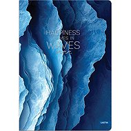 LASTVA Notizbuch A4 liniert, 96 Blatt, Waves 3 - Notizblock