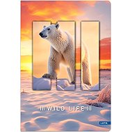 LASTVA záznamová kniha A4 linkovaná, 96 listů, Wild life, lední medvěd - Notepad