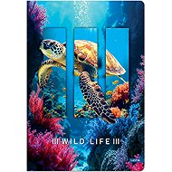 LASTVA záznamová kniha A4 linkovaná, 96 listů, Wild life, želva - Notepad