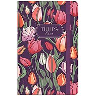 LASTVA Notebook A6 Lined, 96 Sheets, Tulips 2 - Notepad