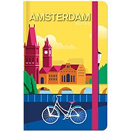 LASTVA Record Book A6 Lined, 96 Sheets, Travel, Amsterdam - Notepad