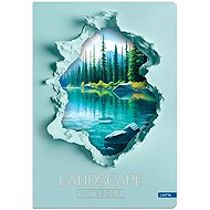 LASTVA A5 Lined Notebook, 96 Sheets, Landscape 1 - Notepad