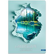 LASTVA Record Book A4 Lined, 96 Sheets, Landscape 1 - Notepad