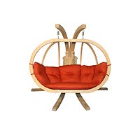 Kasper hanging armchair with stand - red - Hanging Chair