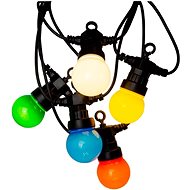Avide Outdoor light chain with 10 coloured bulbs, 5m 6W warm light colour - Light Chain