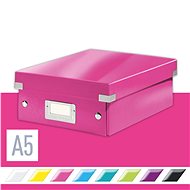 Leitz WOW Click & Store, A5 22 x 10 x 28.2cm, Pink - Archive Box