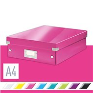 Leitz WOW Click & Store A4 28.1 x 10 x 37cm, Pink - Archive Box