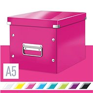 Leitz WOW Click & Store A5 26 x 24 x 26cm, Pink - Archive Box