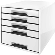 LEITZ WOW CUBE, 5 drawers, white/black - Drawer Box