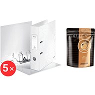 LEITZ 180° WOW A4 80 mm white, pack of 5 + AlzaCafé as a gift - Arch Folder
