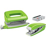 Leitz WOW Stapler + Punch, Metallic Geen - Stationery Set