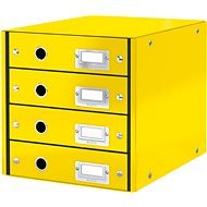 Leitz Click & Store WOW, 4-dielny, žltý - Zásuvkový box