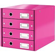 Leitz Click & Store WOW, 4 részes, rózsaszín - Fiókos doboz