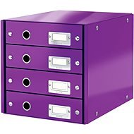 Leitz Click & Store WOW, 4-dielny, purpurový - Zásuvkový box