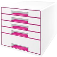 LEITZ WOW CUBE, 5 drawers, white-pink - Drawer Box