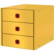 Leitz Cosy Click & Store, trojdielny, žltý - Zásuvkový box