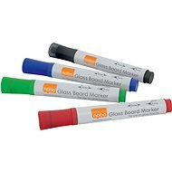 Nobo Glass Whiteboard Markers, mix farieb – balenie 4 ks - Popisovače