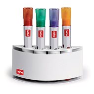 NOBO Magnetic Pen Holder, rounded, white - Magnetic Holder