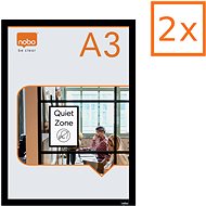NOBO A3 black - pack of 2 - Magnetic Pocket