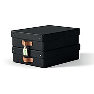 LEITZ Puro, Größe M niedrig, schwarz - 2er-Set - Aufbewahrungsbox