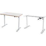 LEITZ Ergo elektrický 120 x 70 cm, bílý - Height Adjustable Desk