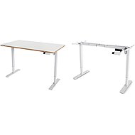 LEITZ Ergo elektrický 140 x 80 cm, bílý - Height Adjustable Desk