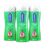 DUREX Massage Gel 2in1 with Aloe Vera 3×200 ml - Gel Lubricant