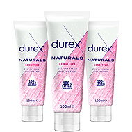 DUREX Naturals Sensitive 3×100 ml - Gel Lubricant
