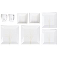 by-inspire QUADRO TREE Dining Set 8pcs, for 2 people, cream - Dish Set