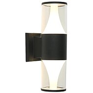 Luxera Prezent Sera LED 2 × 7 W IP54, outdoor wall luminaire, black - Wall Lamp