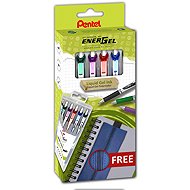 PENTEL Energel BL77-6, 0.7 mm - set of 6 colours with pencil case - Roller