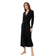 Luisa Moretti - Women's bamboo bathrobe Chantal, black, L - Bathrobe